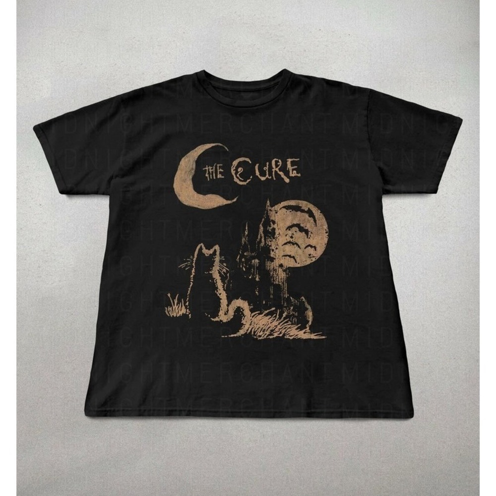 The Cure Cat Tee, 90s Alt Indie Rock, Unisex T-shirt Gift For Fan